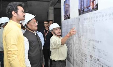 मुख्यमंत्री श्री विष्णुदेव साय ने किया निर्माणाधीन जगदेव राम उरांव कल्याण आश्रम चिकित्सालय का अवलोकन