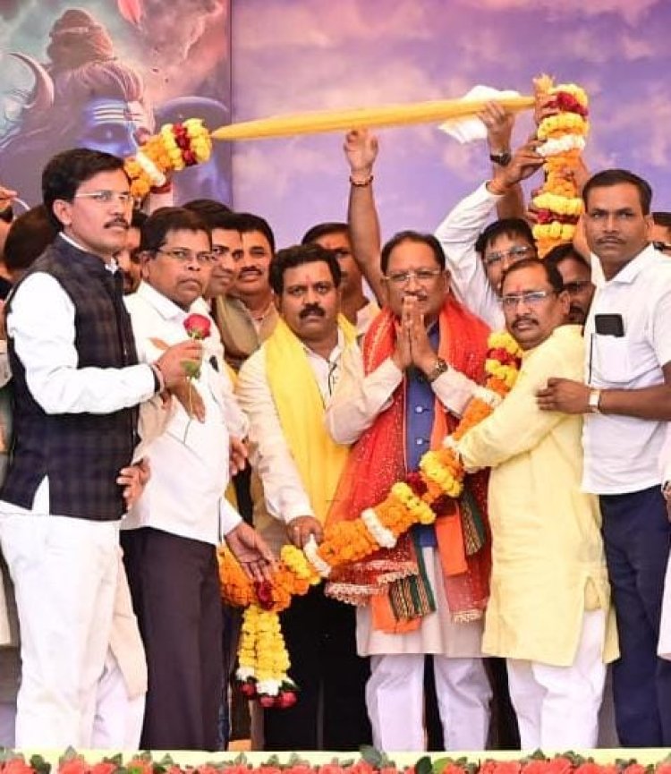 *मुख्यमंत्री श्री साय ने जुनवानी नर्मदा धाम में की पंच कुंडीय श्री रुद्र महायज्ञ की परिक्रमा*